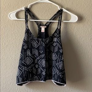 Boho-style black crop top